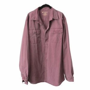 WindRiver Burgundy Long Sleeve Button Down Large